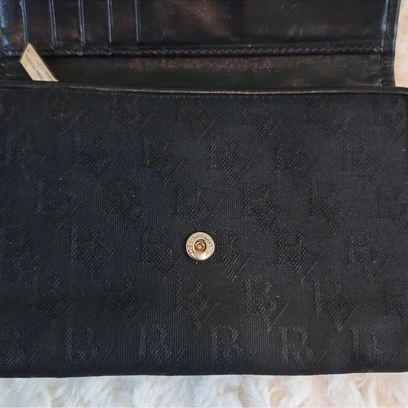 Bottega Veneta Monogram BV Rare Vintage Wallet Canvas Leather Trim. NO CALLOUTS - Picture 8 of 12